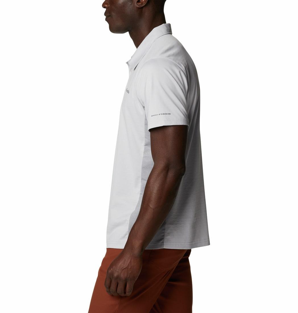 Columbia Men Grey Zero Ice Cirro-Cool Polo T-Shirt