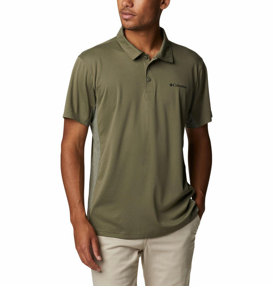 Columbia Men Green Zero Ice Cirro-Cool Polo T-Shirt
