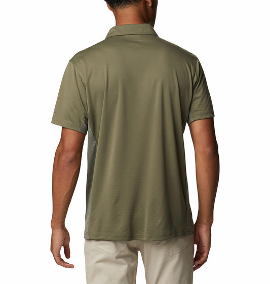 Columbia Men Green Zero Ice Cirro-Cool Polo T-Shirt