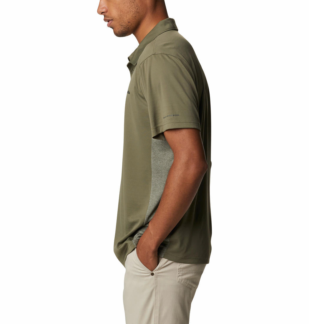 Columbia Men Green Zero Ice Cirro-Cool Polo T-Shirt