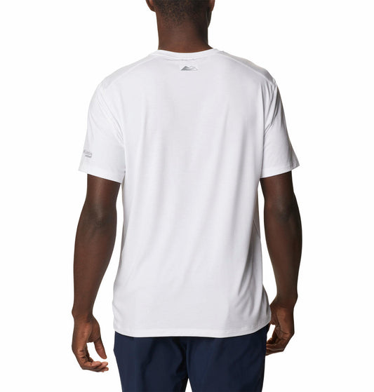 Columbia Men White M Endless Trail Running Tech T-Shirt