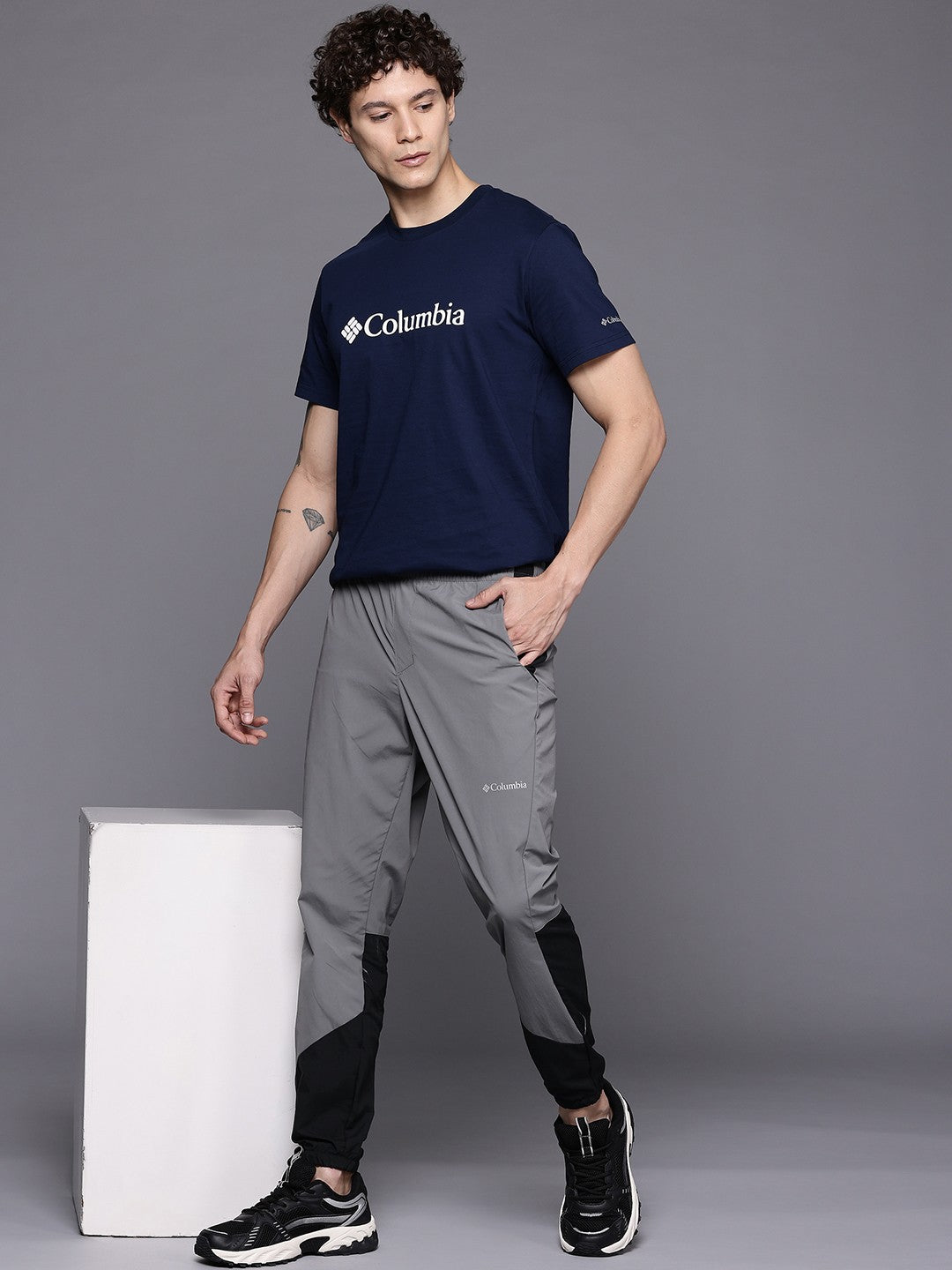 Columbia Men Grey Columbia Tech Nylon Pant
