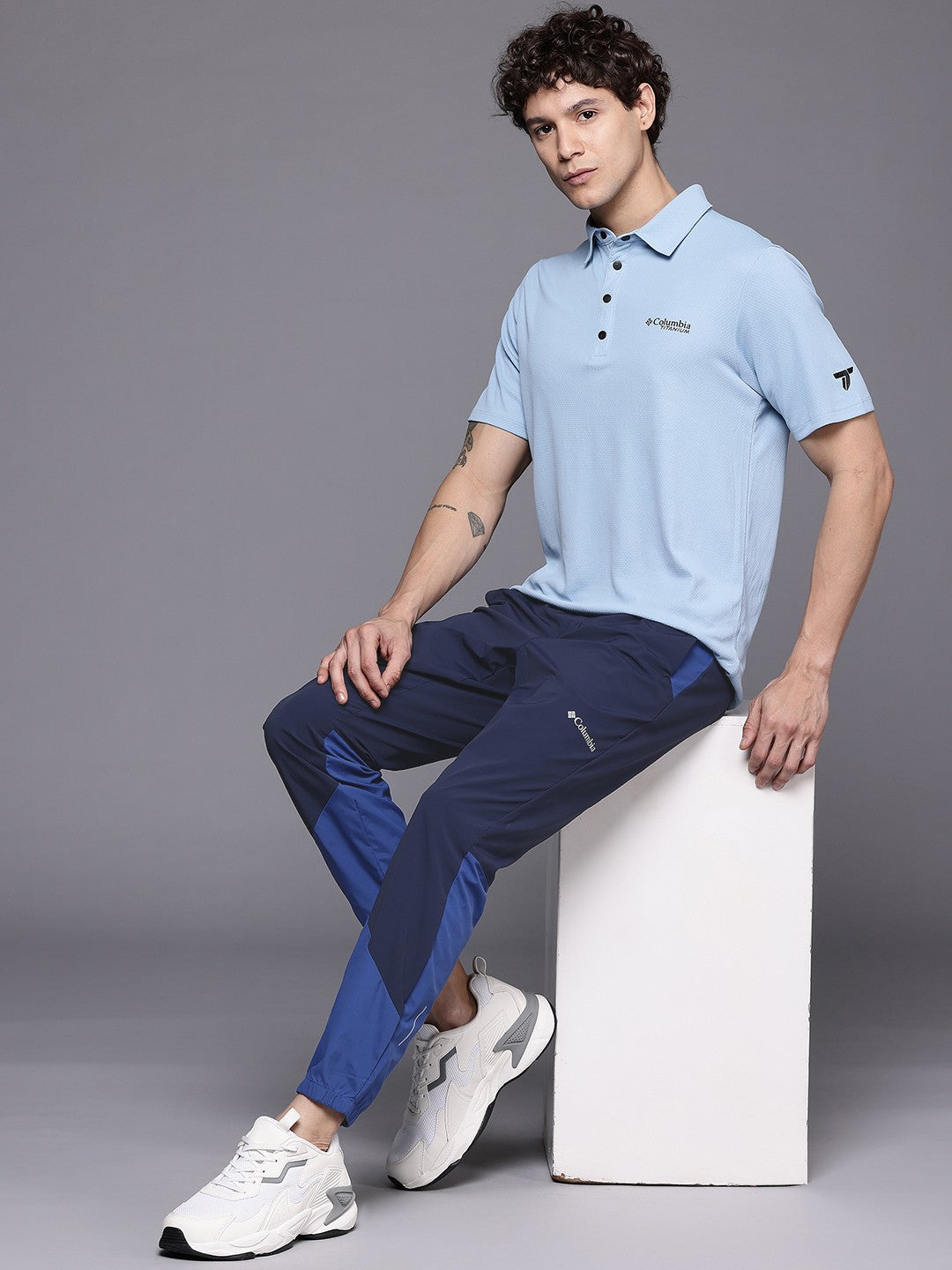Columbia Men Blue Columbia Tech Nylon Pant