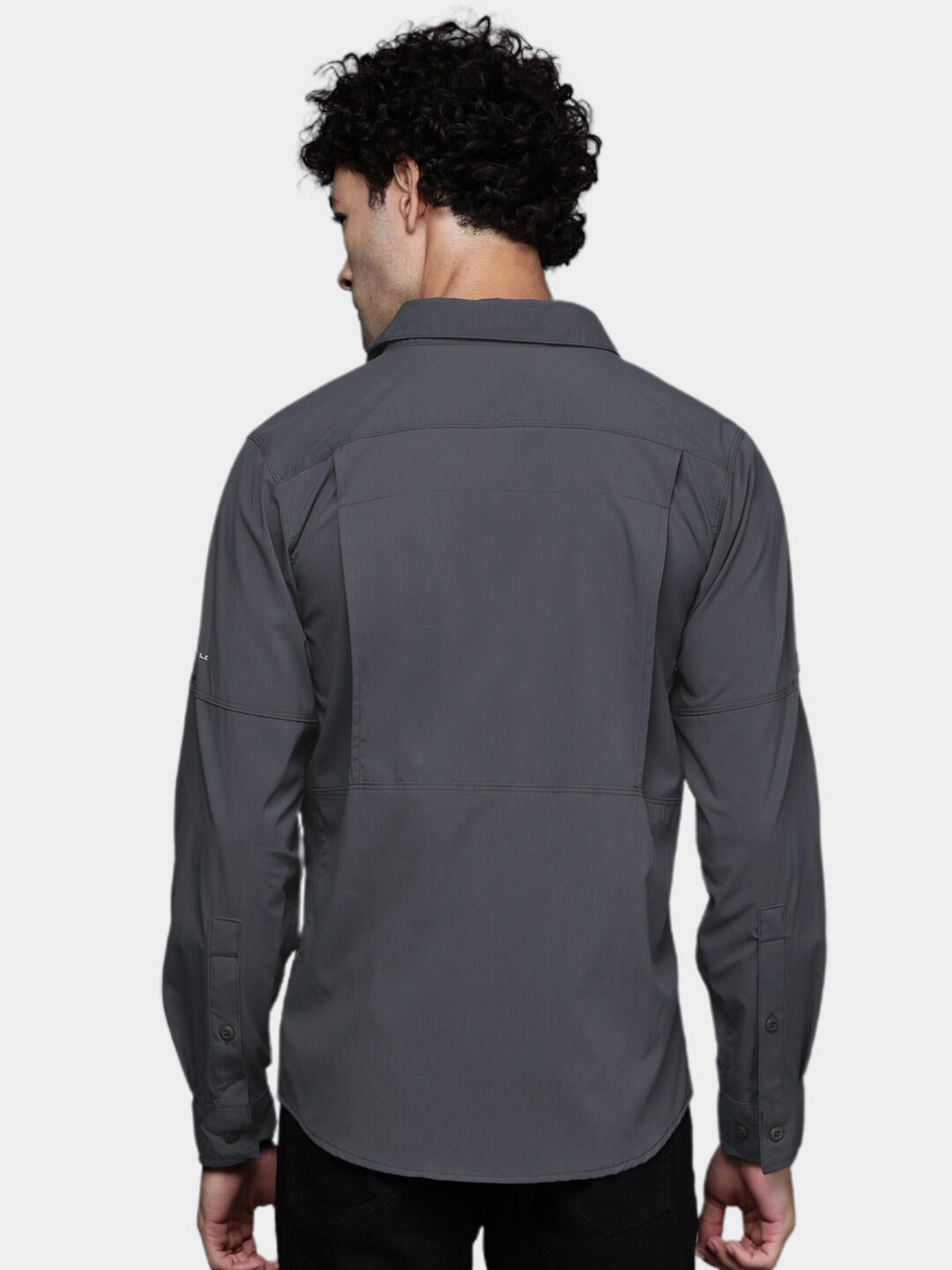 Columbia Men Grey Newton Ridge II Long Sleeve Shirts
