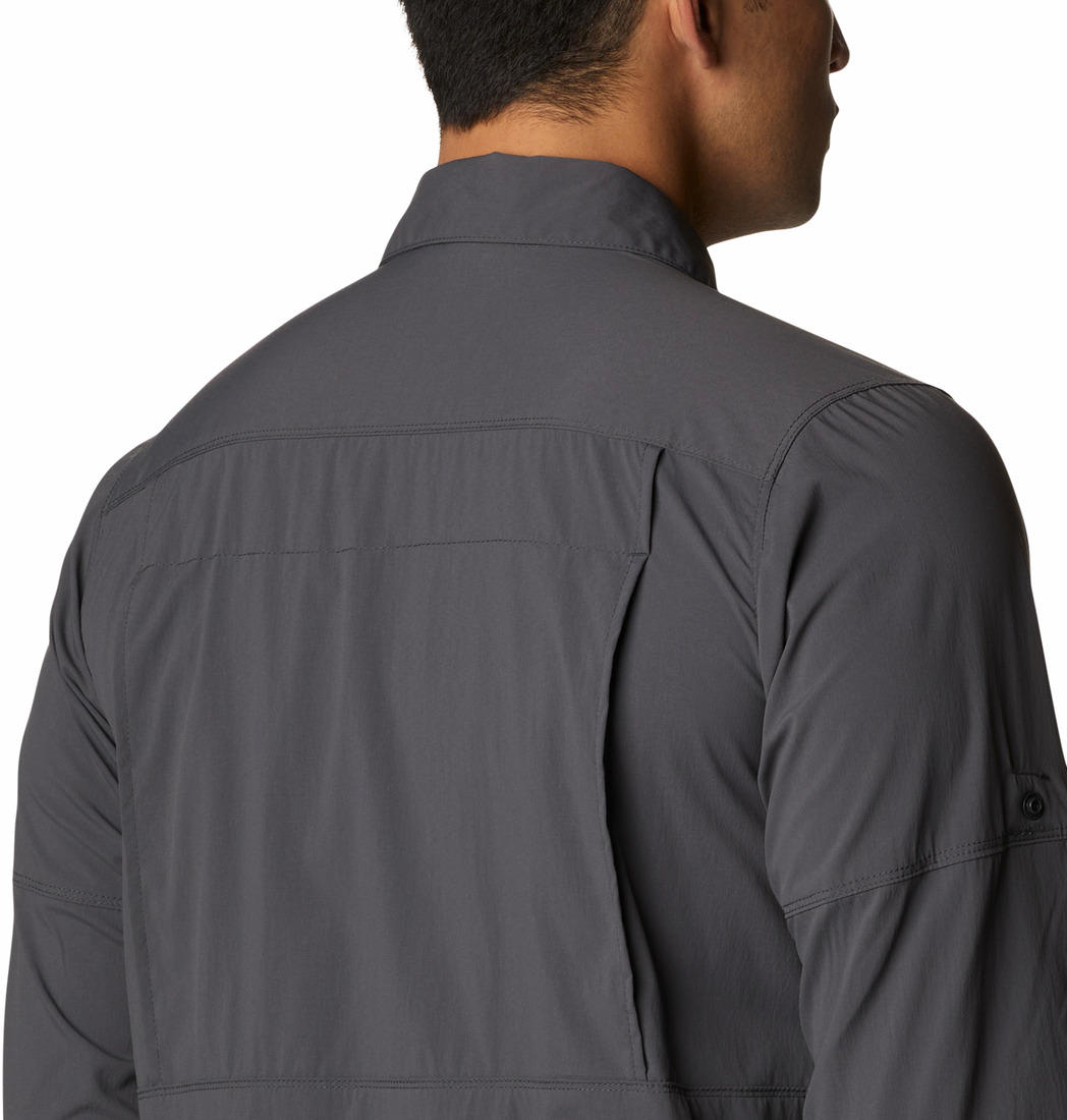 Columbia Men Grey Newton Ridge II Long Sleeve Shirts