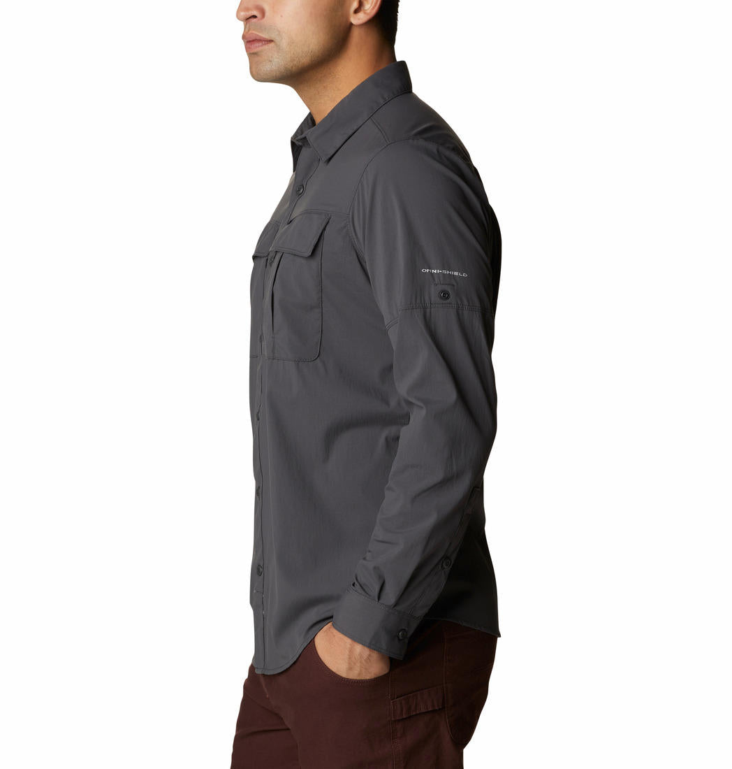 Columbia Men Grey Newton Ridge II Long Sleeve Shirts