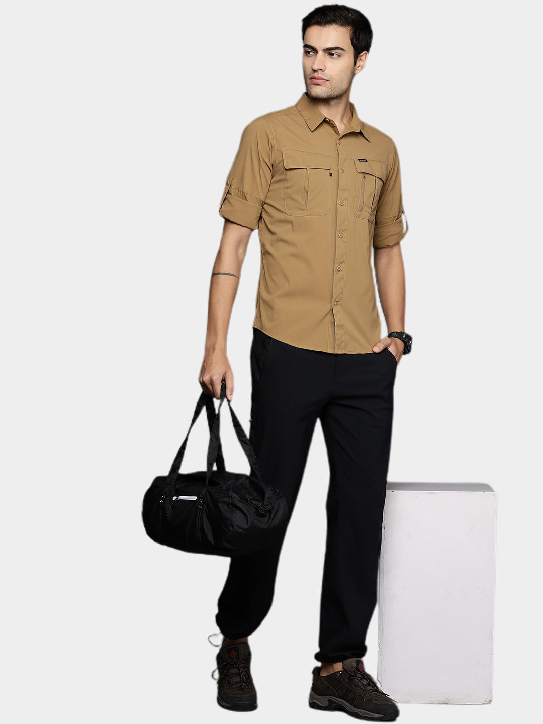 Columbia Men Brown Newton Ridge II Long Sleeve Shirts