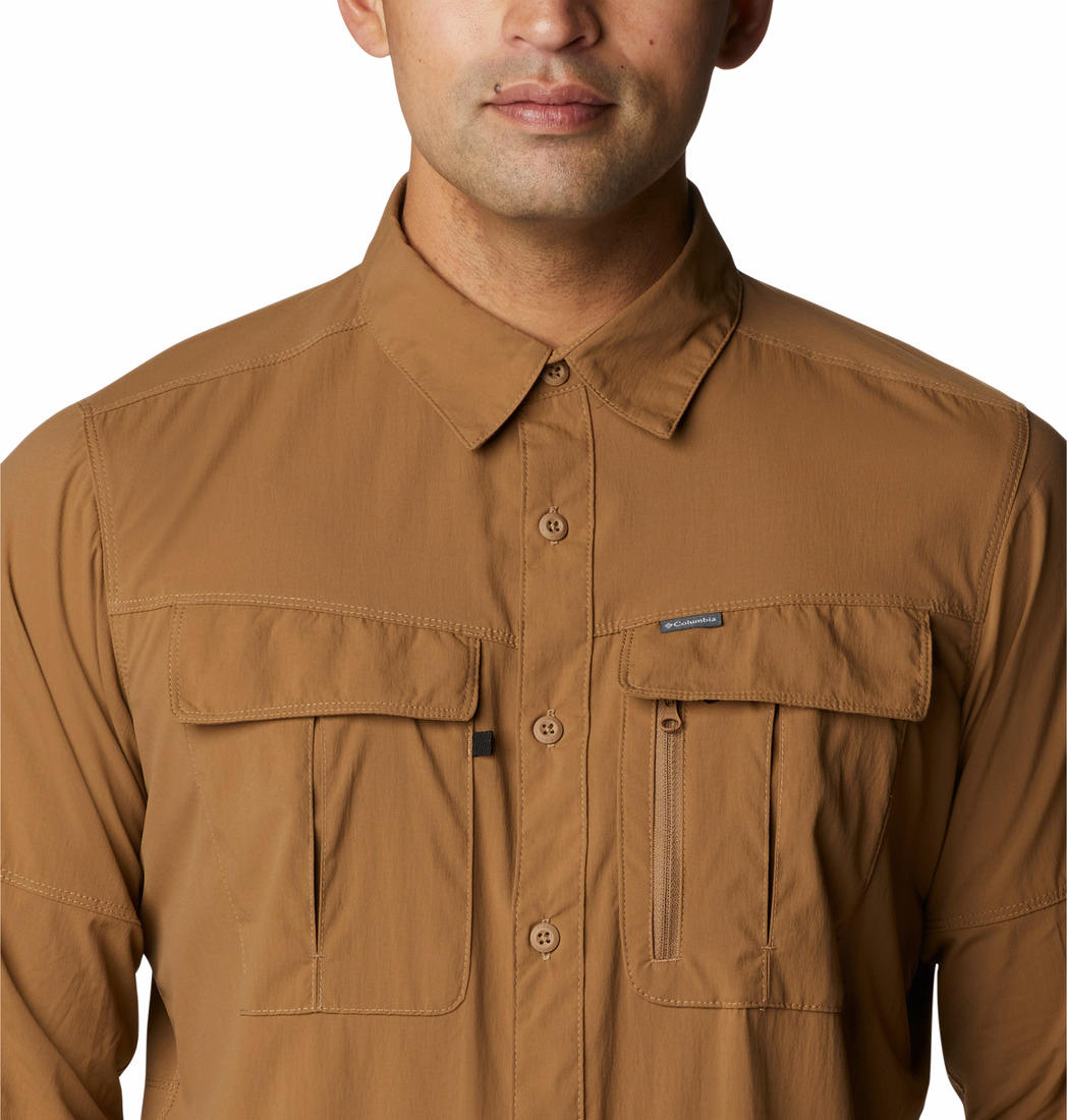 Columbia Men Brown Newton Ridge II Long Sleeve Shirts