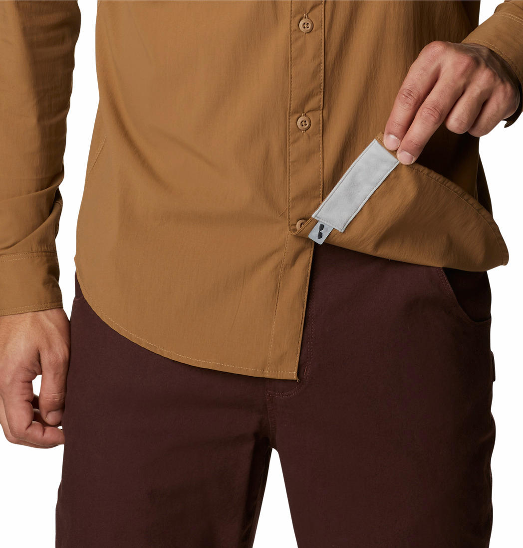 Columbia Men Brown Newton Ridge II Long Sleeve Shirts
