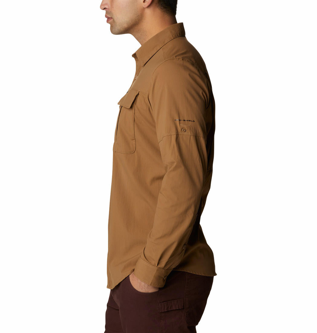 Columbia Men Brown Newton Ridge II Long Sleeve Shirts