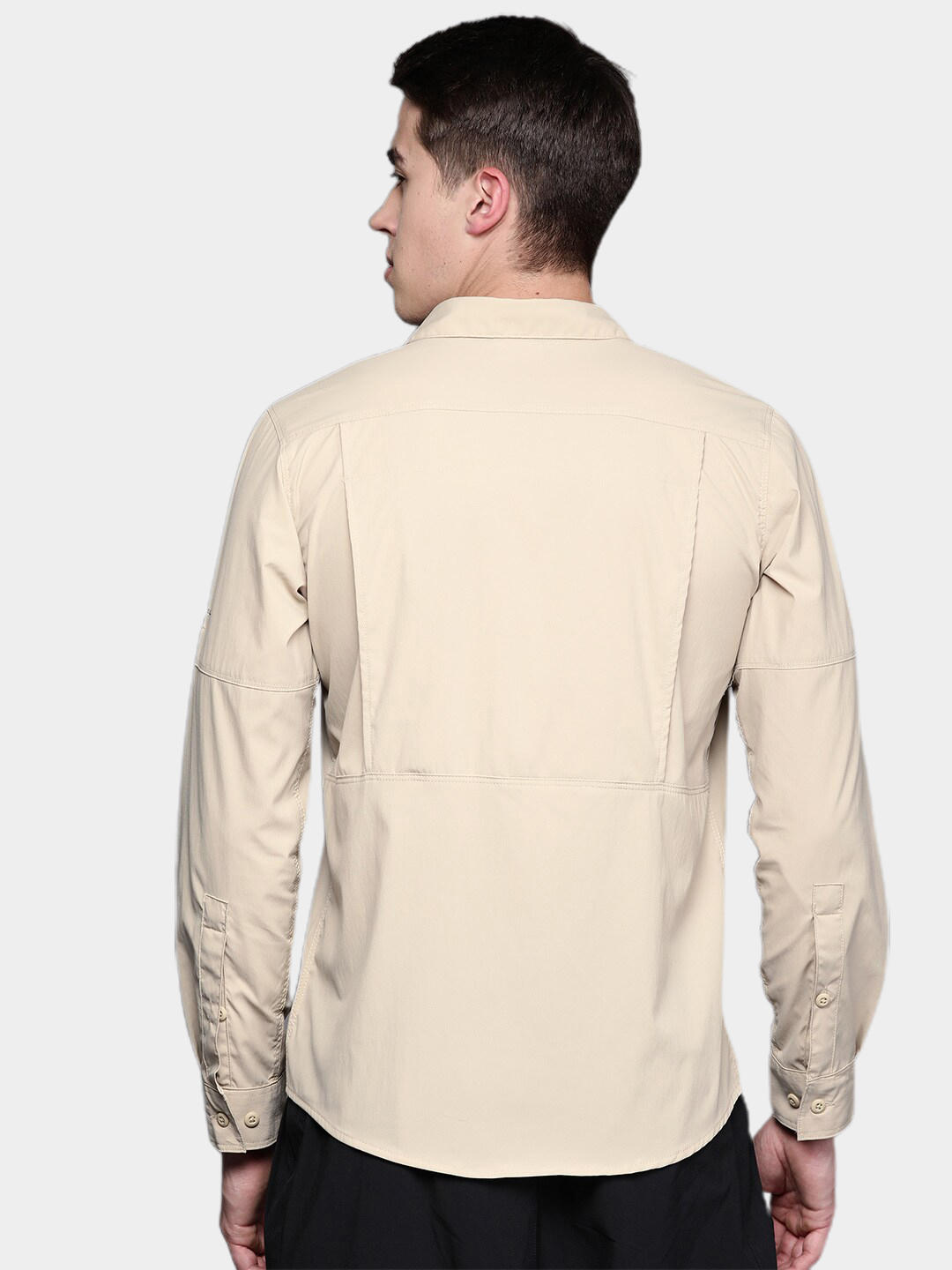 Columbia Men Beige Newton Ridge II Long Sleeve Shirts