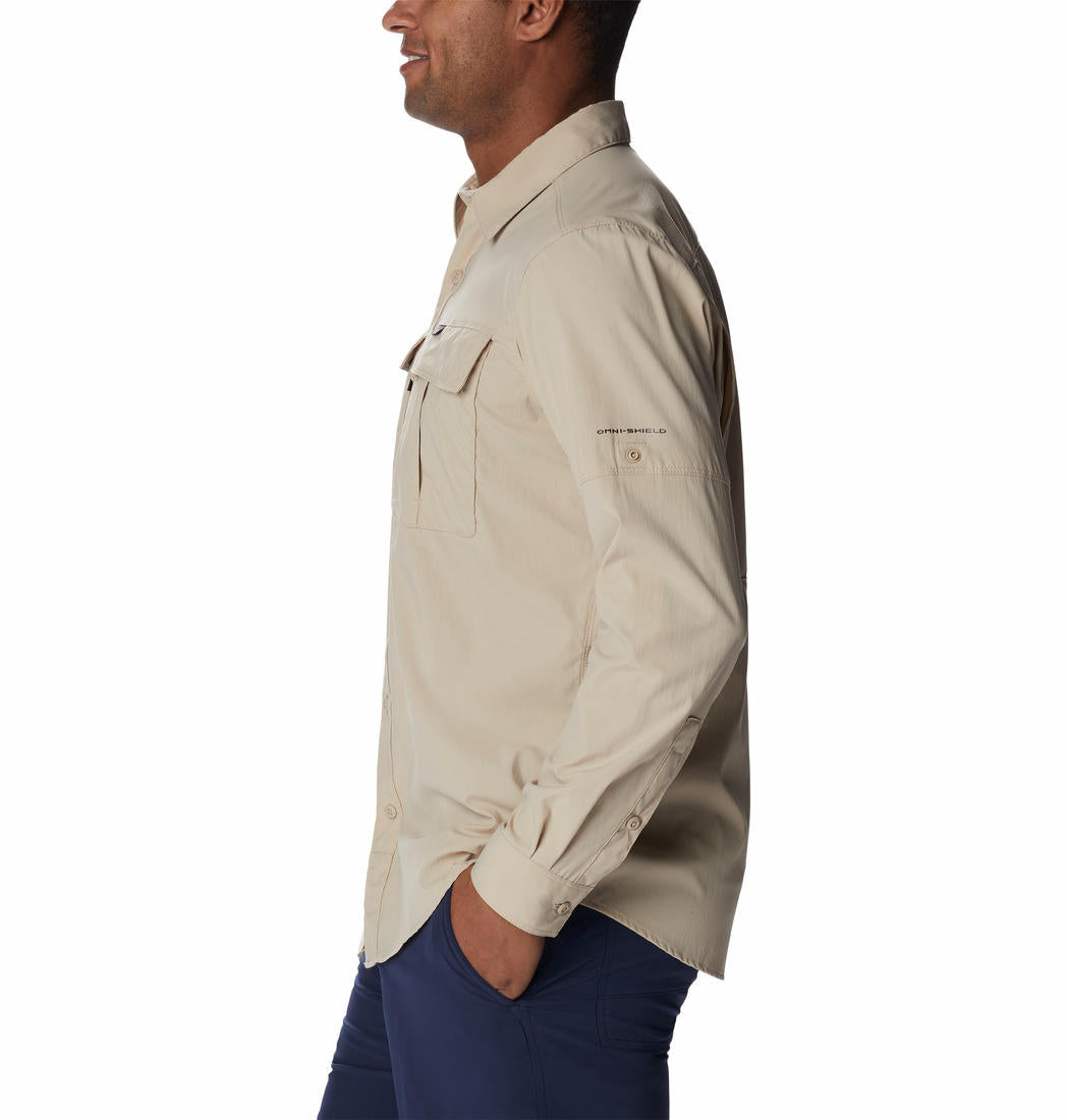Columbia Men Beige Newton Ridge II Long Sleeve Shirts