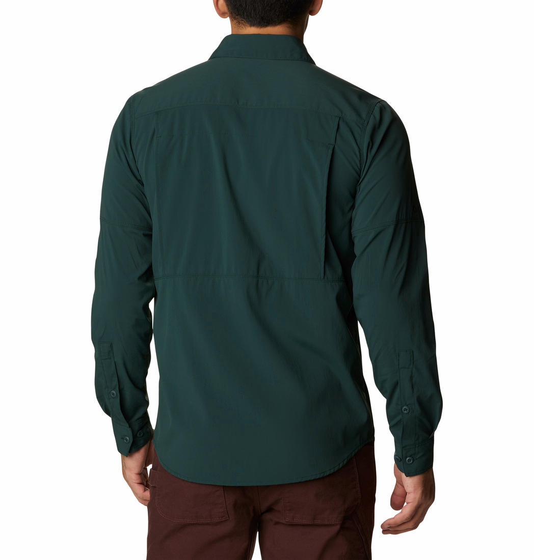 Columbia Men Green Newton Ridge II Long Sleeve Shirts