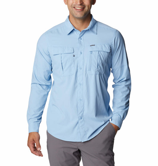 Columbia Men Blue Newton Ridge II Long Sleeve Shirts