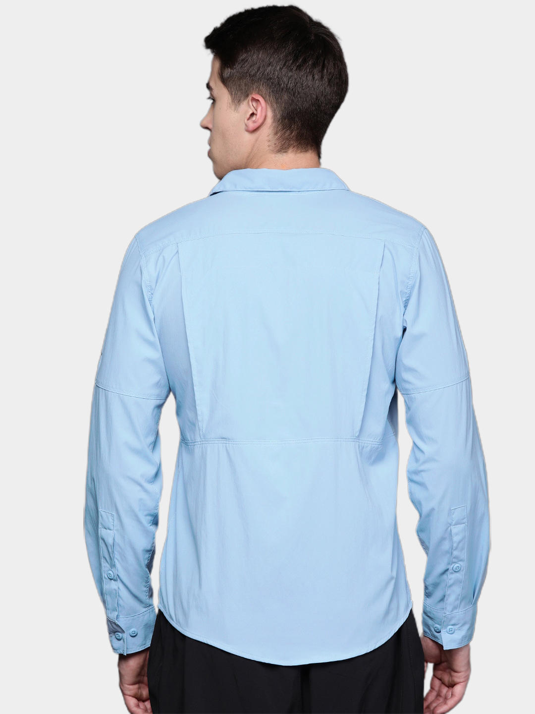 Columbia Men Blue Newton Ridge II Long Sleeve Shirts