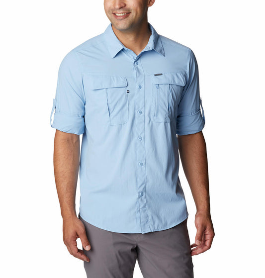 Columbia Men Blue Newton Ridge II Long Sleeve Shirts