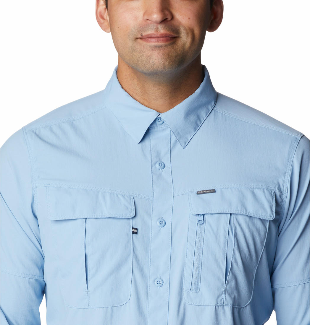 Columbia Men Blue Newton Ridge II Long Sleeve Shirts