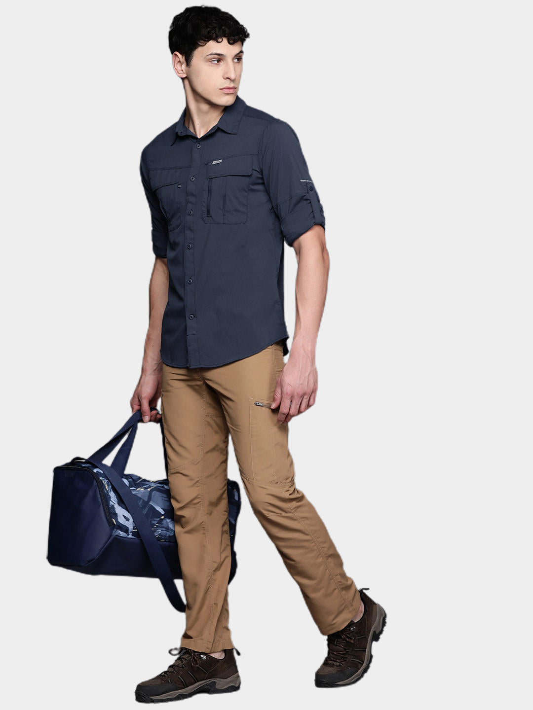 Columbia Men Blue Newton Ridge II Long Sleeve Shirts