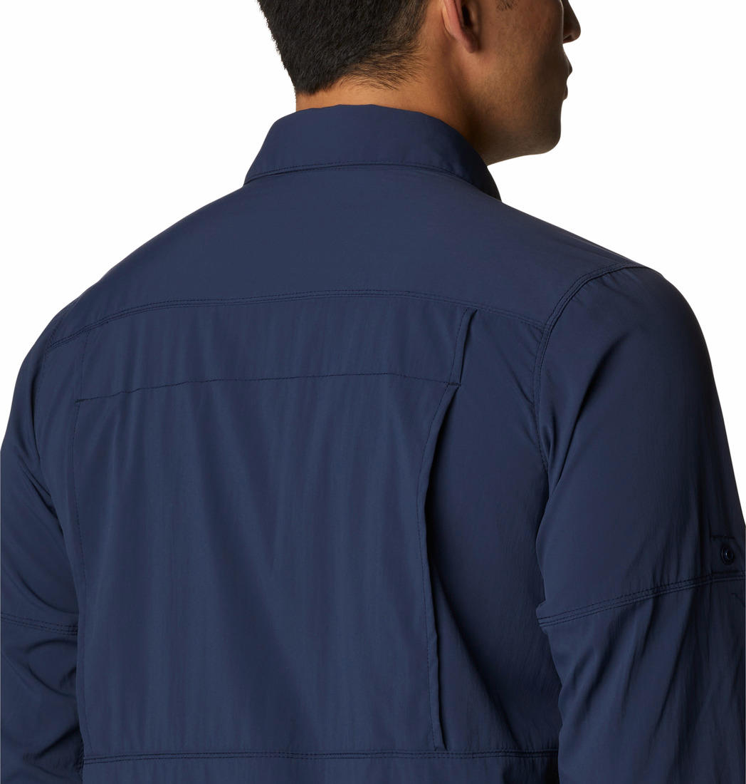 Columbia Men Blue Newton Ridge II Long Sleeve Shirts