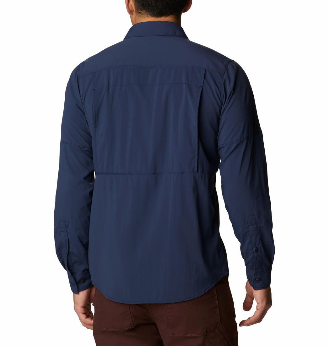 Columbia Men Blue Newton Ridge II Long Sleeve Shirts