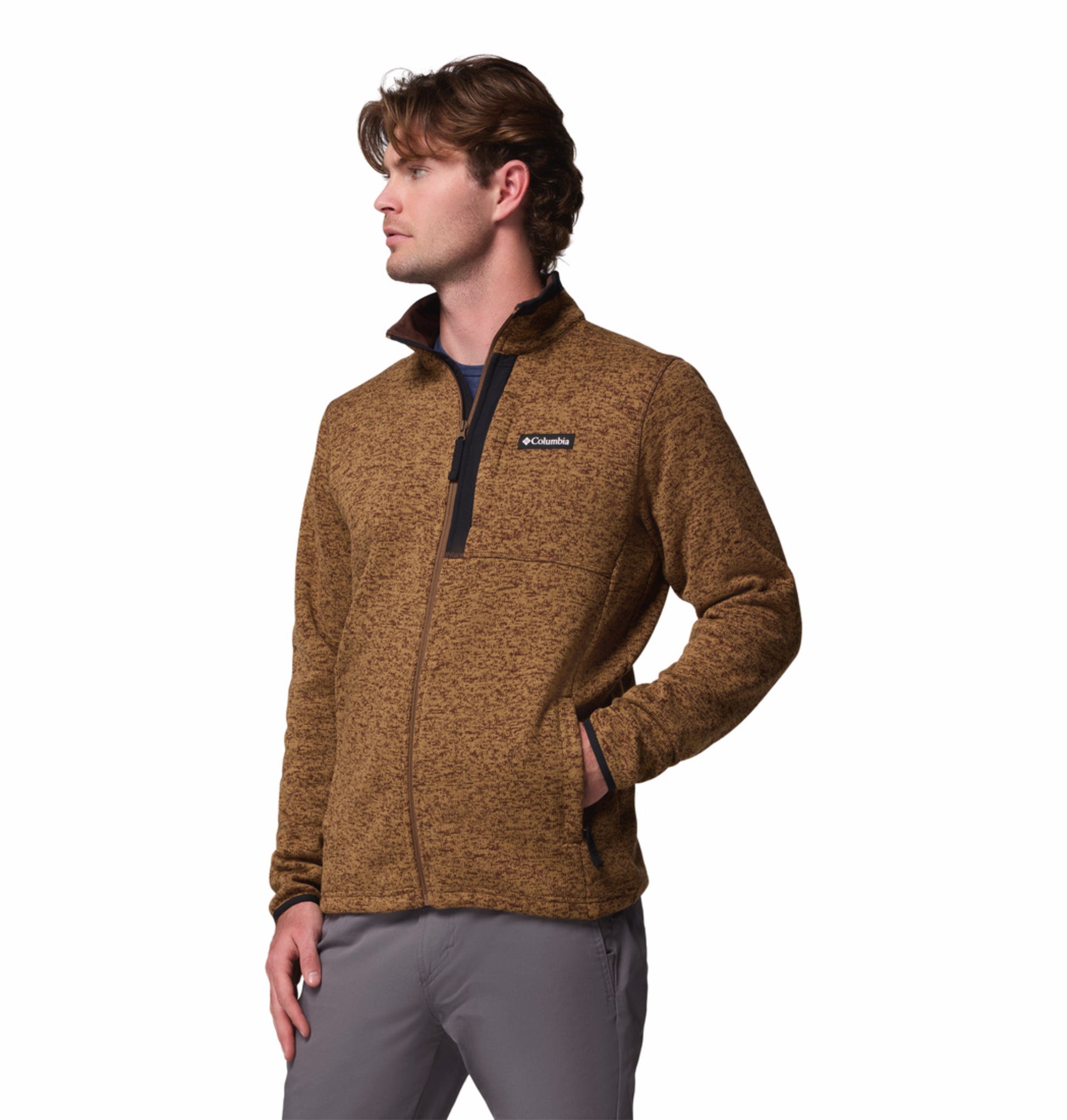 Columbia Men Brown Sweater Weather Jacket S