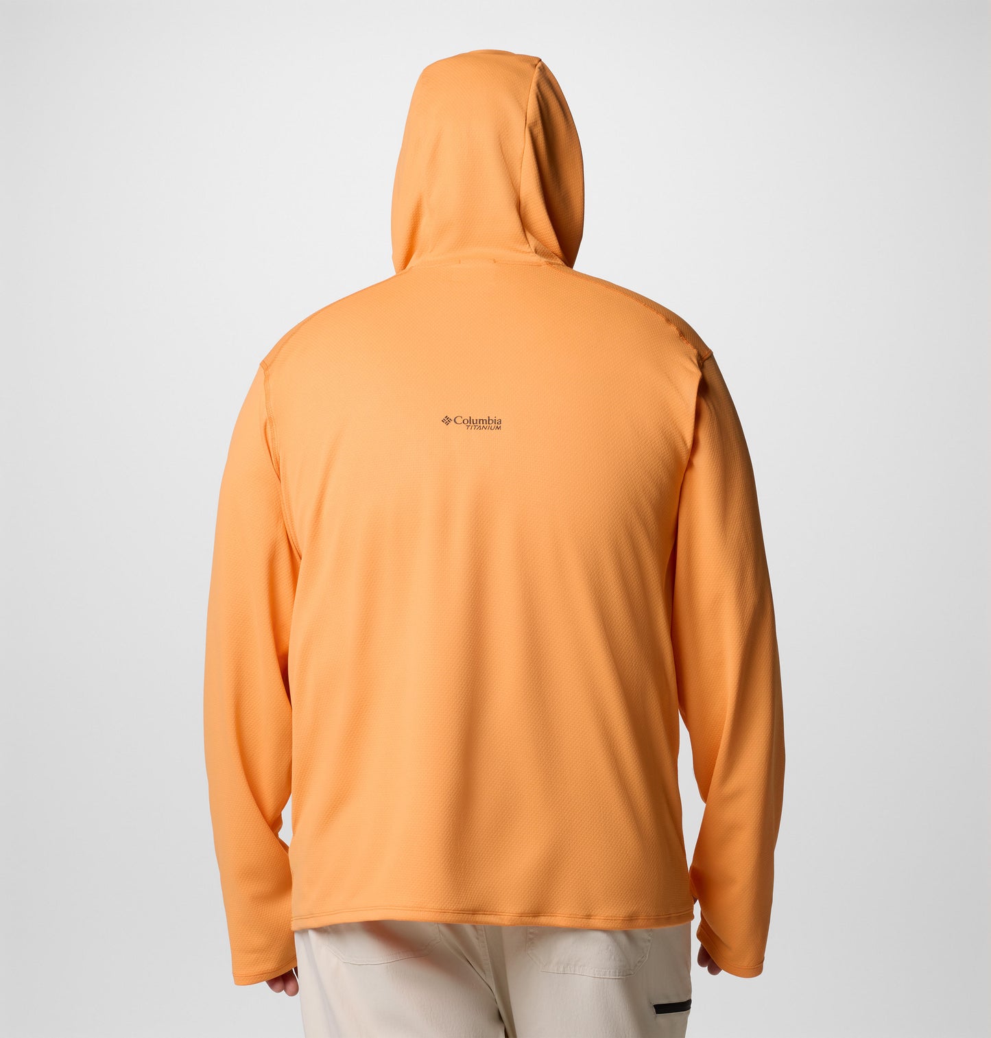 Columbia Mens Orange Omni-Shade Broad Spectrum Air Flow Summit Valley Hoodie Tshirt