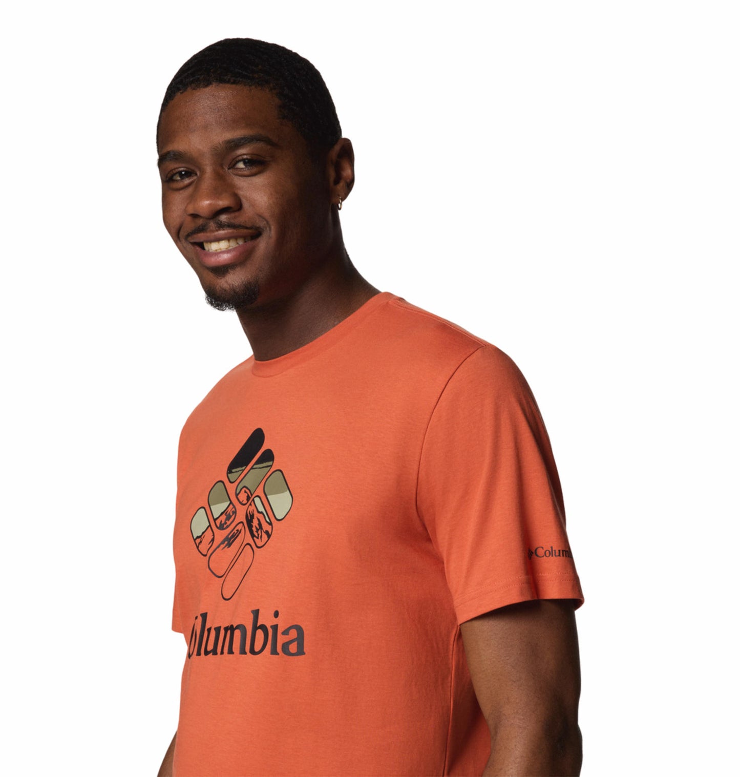 Columbia Mens Orange M Rapid Ridge Graphic Tshirt