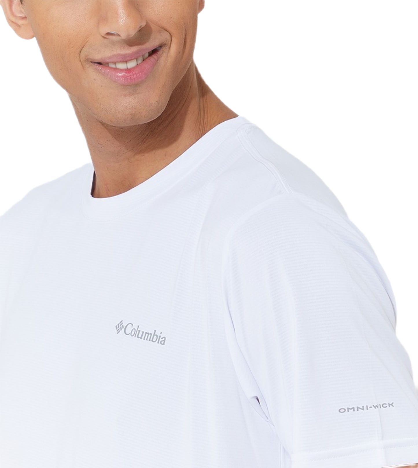 Columbia Men’s White Omni-Wick Hiking T-Shirt for Active Outdoors