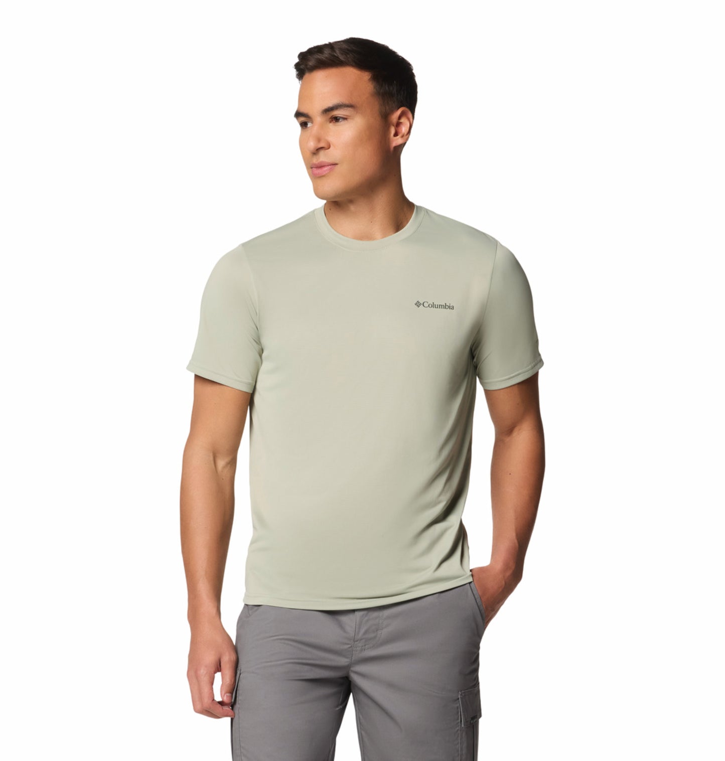 Columbia Men’s Green Omni-Wick Hiking T-Shirt for Outdoor Comfort