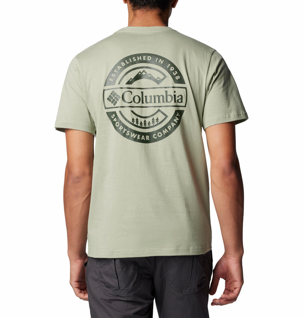 Columbia Mens Green Rapid Ridge Back Graphic Tee II