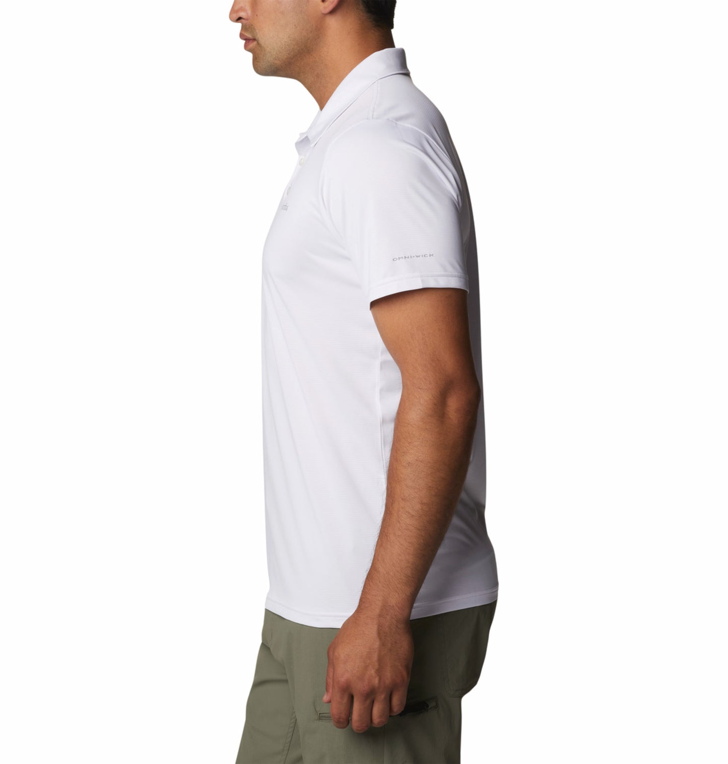 Columbia Men's White Omni-Wick Hike Polo Shirt - Breathable & Lightweight