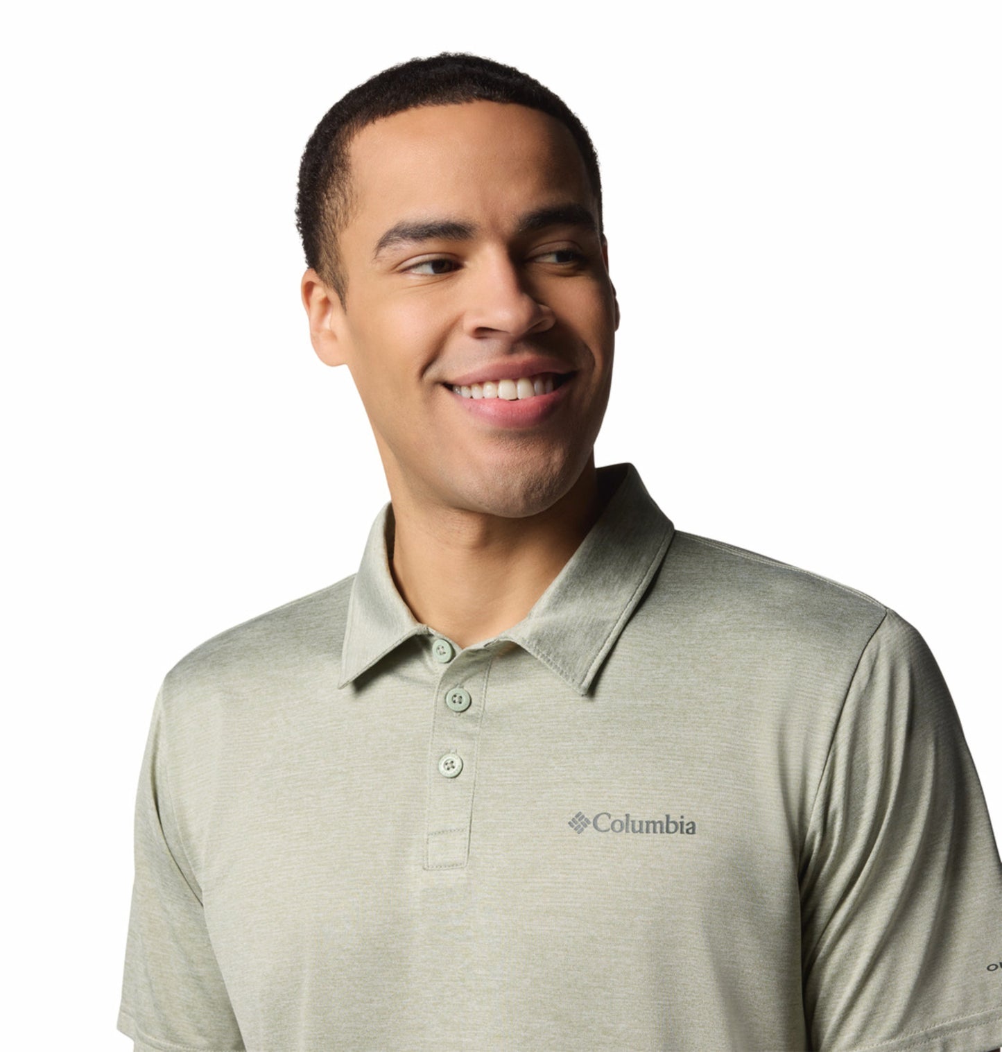 Columbia Men's Green Omni-Wick Hike Polo Shirt - Moisture Wicking & Durable
