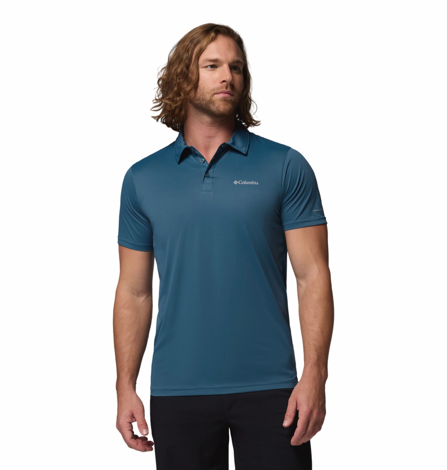 Columbia Men’s Blue Omni-Wick Hike Polo T-Shirt – Durable Comfort