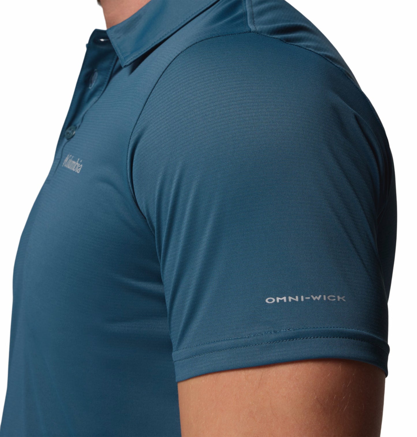 Columbia Men’s Blue Omni-Wick Hike Polo T-Shirt – Durable Comfort