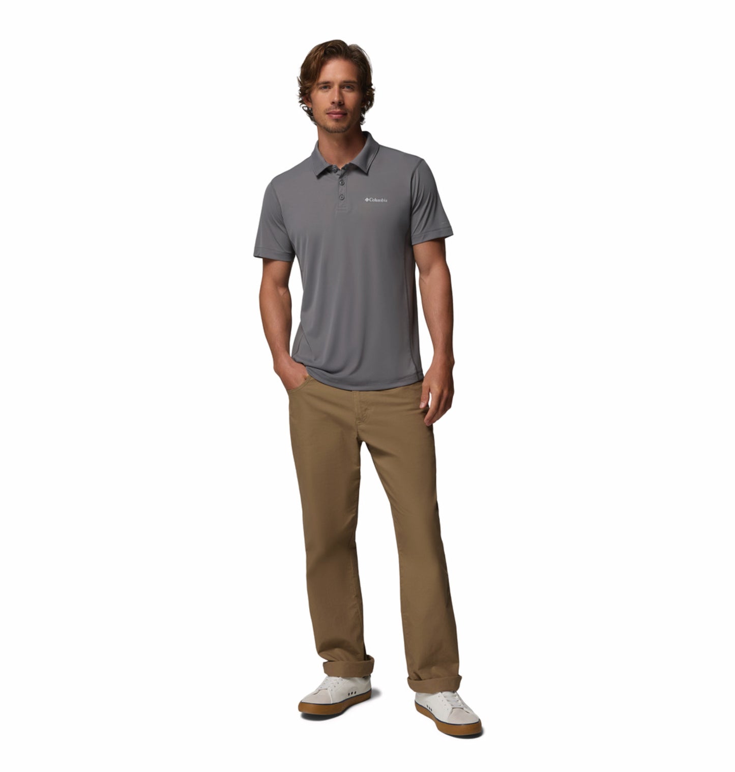 Columbia Men’s Grey Omni-Freeze Zero Rules Polo Shirt