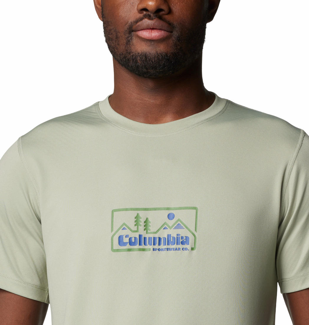 Columbia Men Green Omni-Freeze Zero Zero Rules Tshirt