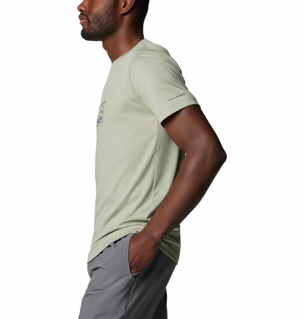 Columbia Men Green Omni-Freeze Zero Zero Rules Tshirt