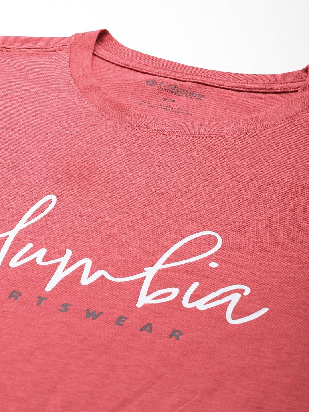 Columbia Womens Red Columbia Trek Relaxed Long Sleeve Tshirt