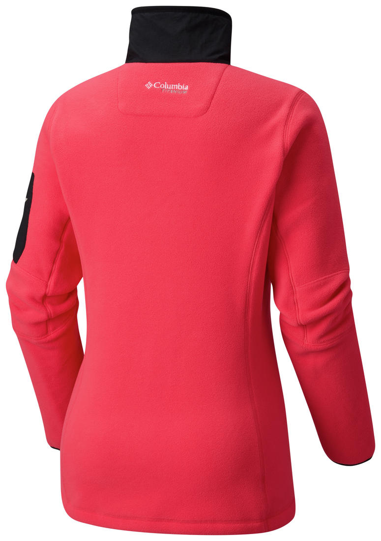 Columbia Women Red Titan Pass II 2.0 Fleece