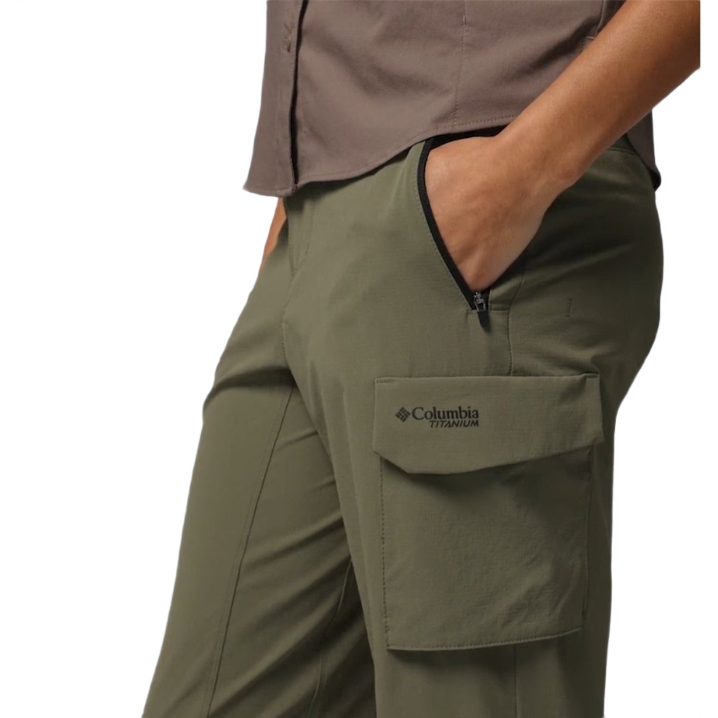 Columbia Women Olive Green Omni-Shade Silver Ridge Elite Pant