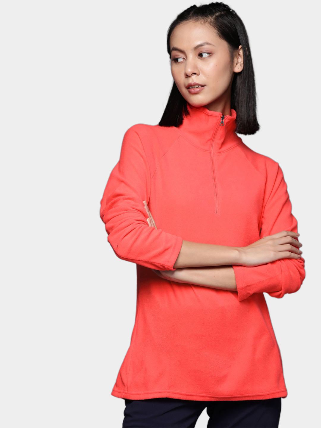 Columbia Women Red Glacial IV 1/2 Zip Fleece Jacket