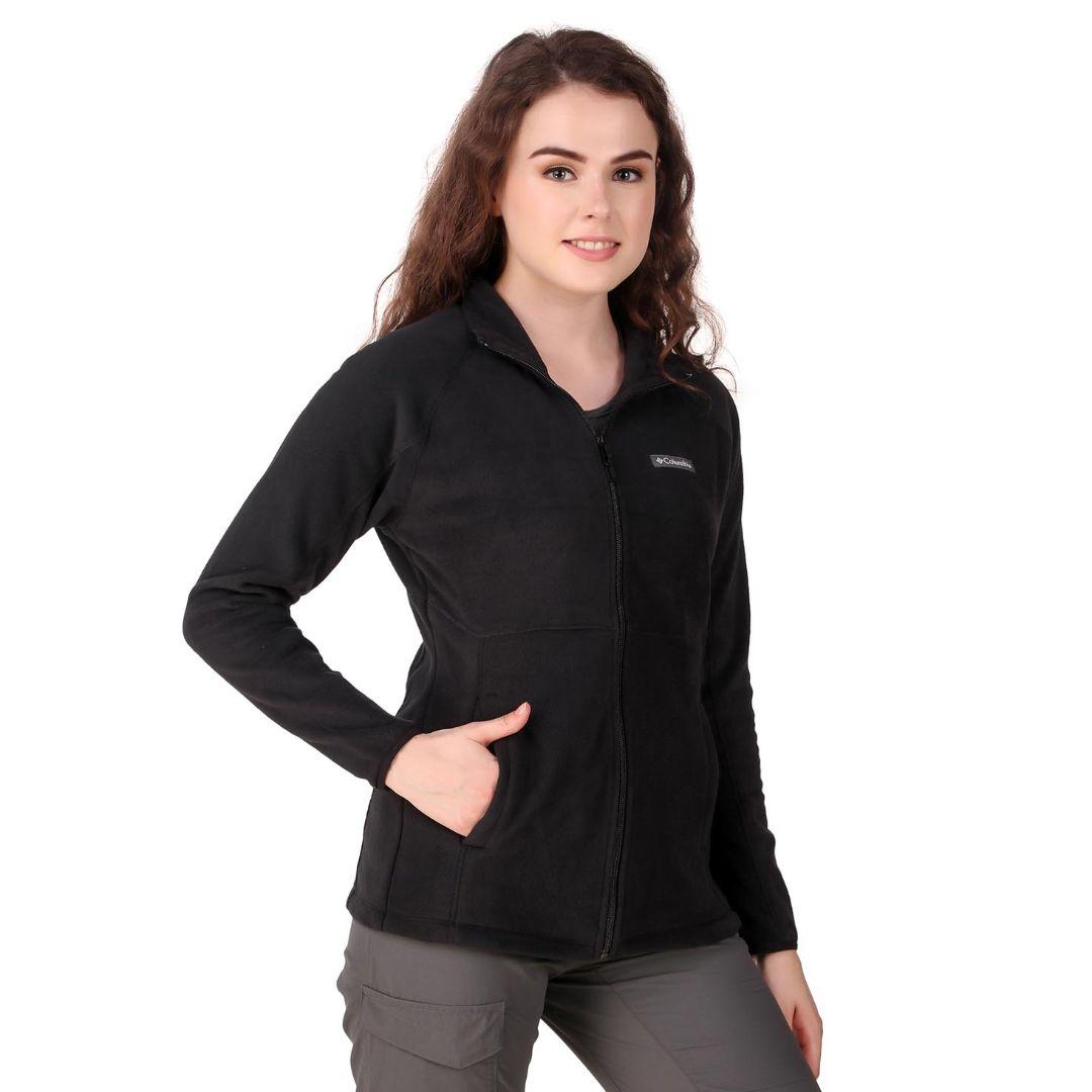 Columbia Women Black Basin Trail Fleece Full Zip