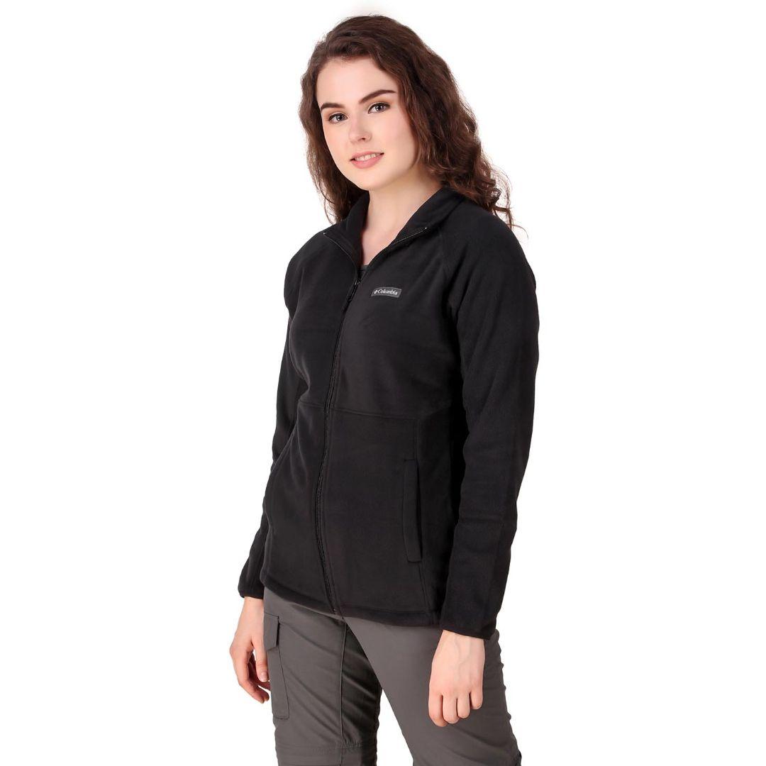 Columbia Women Black Basin Trail Fleece Full Zip
