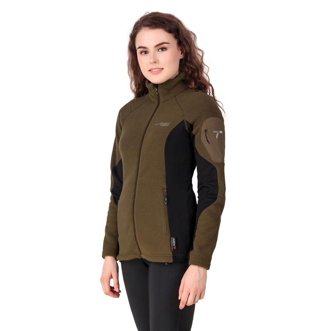 Columbia Women Olive Titan Pass 2.0 II Fleece Jacket
