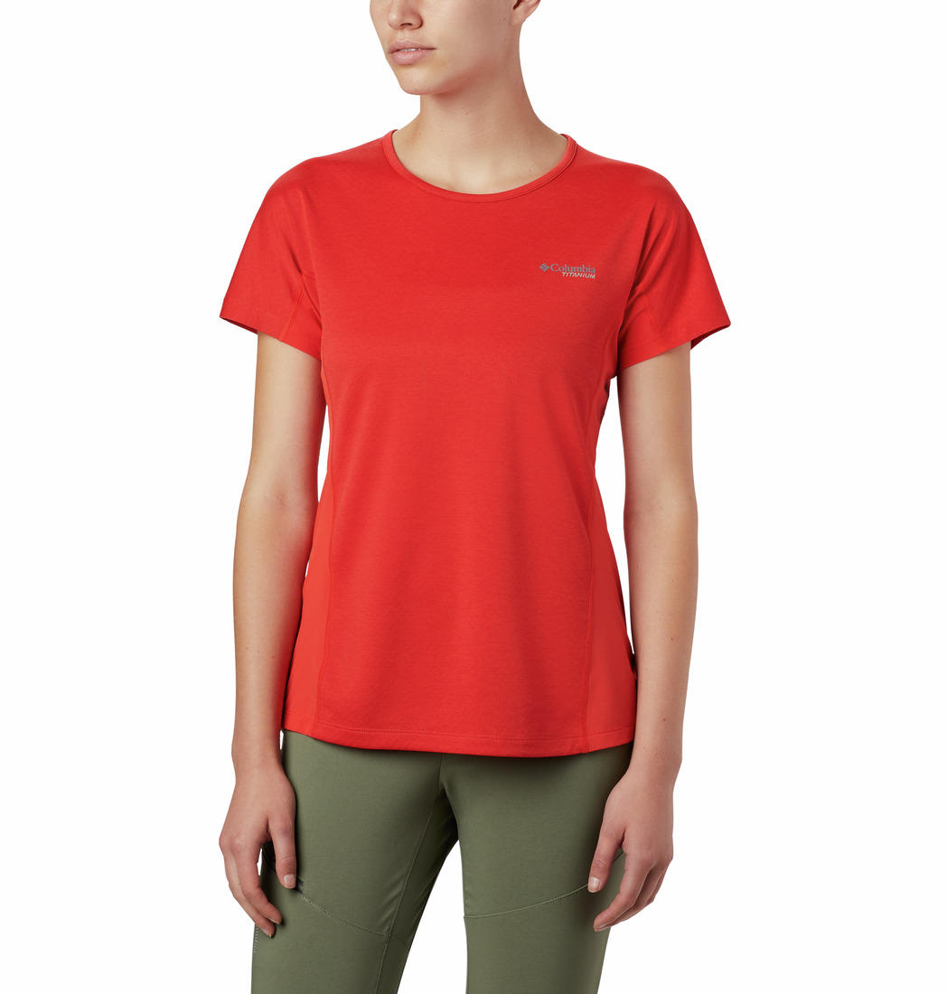 Columbia Women Orange W Irico Knit SS T-Shirt