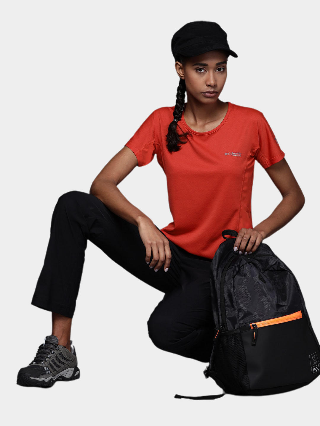 Columbia Women Orange W Irico Knit SS T-Shirt