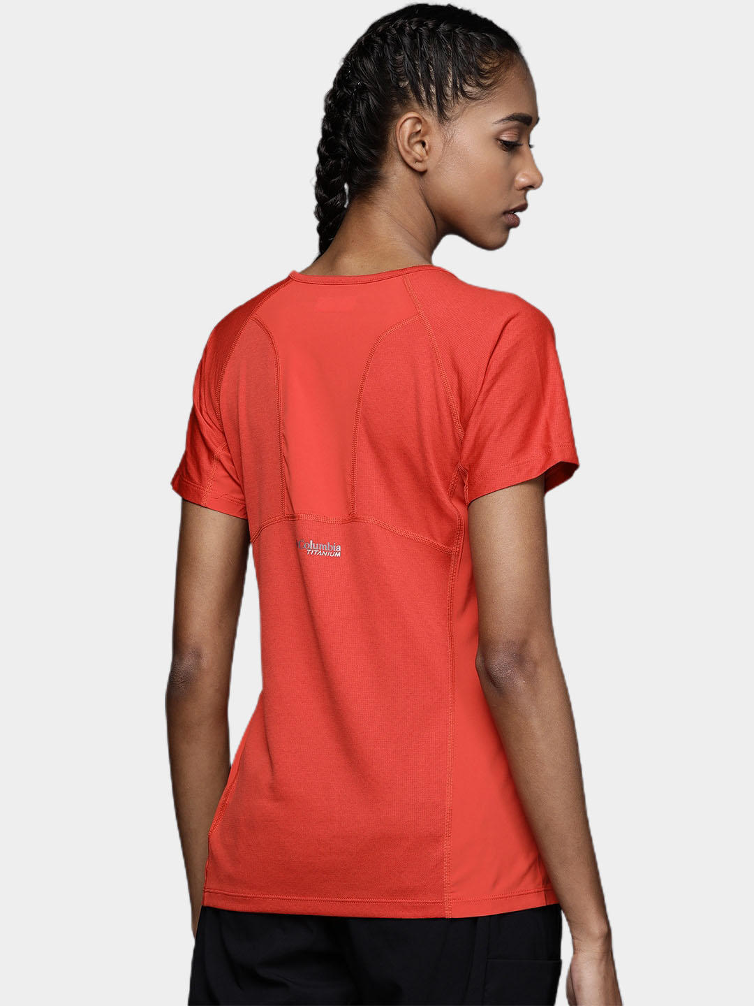 Columbia Women Orange W Irico Knit SS T-Shirt