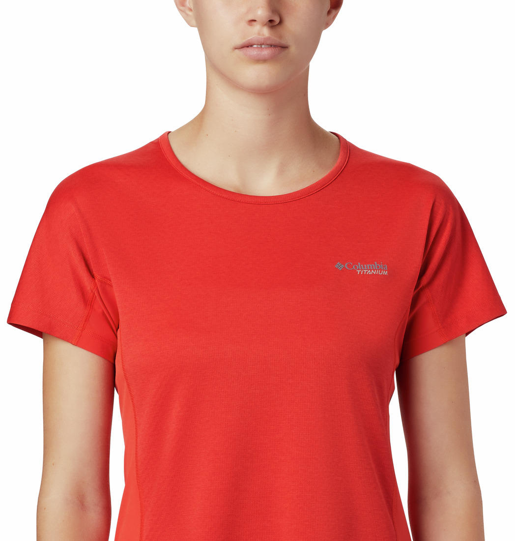 Columbia Women Orange W Irico Knit SS T-Shirt