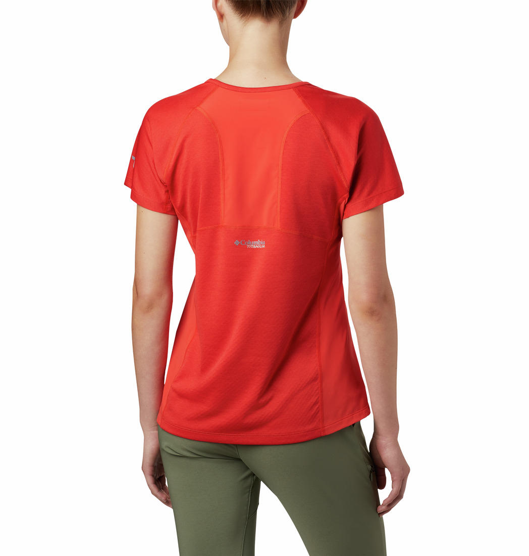 Columbia Women Orange W Irico Knit SS T-Shirt