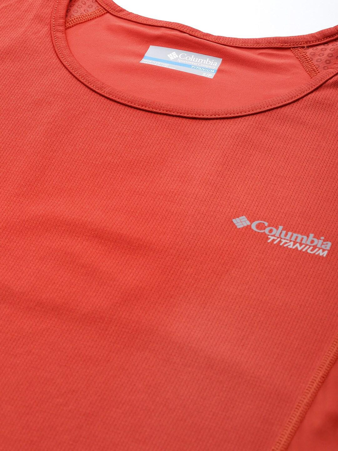 Columbia Women Orange W Irico Knit SS T-Shirt